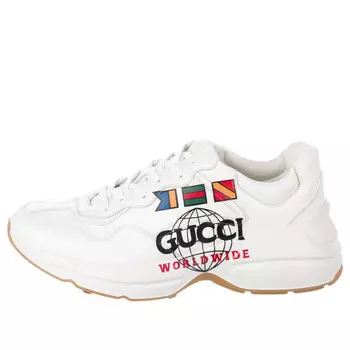 Кроссовки rhyton 'worldwide' Gucci, белый