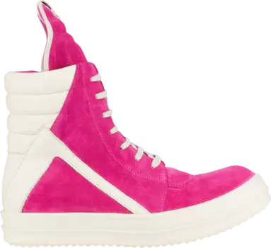Кроссовки Rick Owens EDFU Geobasket Hot Pink Suede, розовый