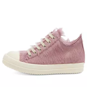 Кроссовки Rick Owens Fur Low Top Shoes, цвет Pink & Milk