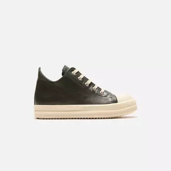 Кроссовки Rick Owens Kids Scarpe Pelle Low Sneakers, цвет Forest/Milk/Milk