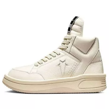 Кроссовки rick owens x turbowpn mid 'egret' Converse, белый