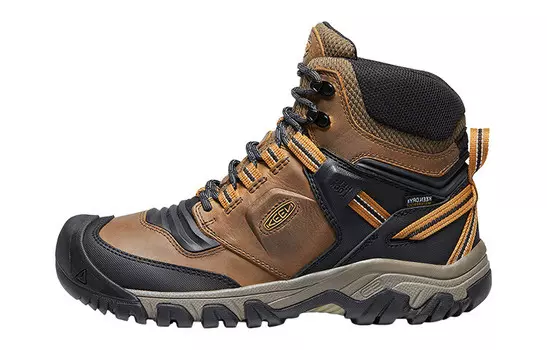 Кроссовки Ridge Flex Hiking Shoes Men High Top Bison Brown/Pale Rice Color Keen