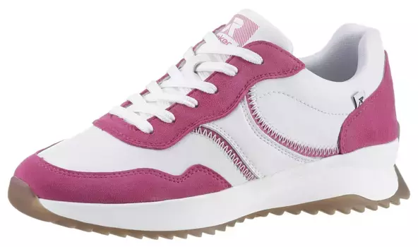 Кроссовки Rieker EVOLUTION, со съемной стелькой, повседневная обувь, полуботинки, туфли на шнуровке, фуксия