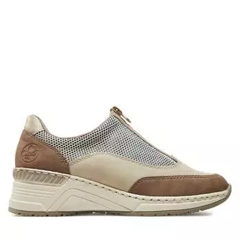 Кроссовки Rieker N4357-60 Beige Combination, бежевый