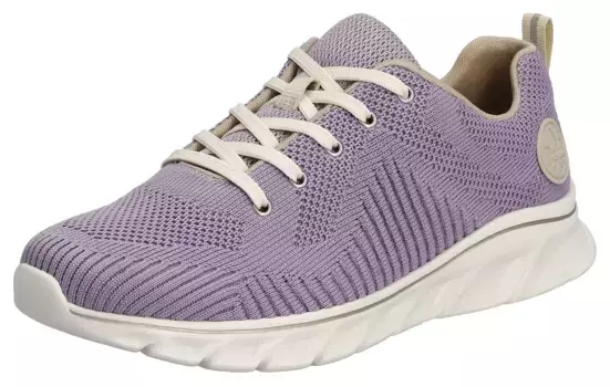 Кроссовки Rieker, на легкой подошве, повседневная обувь, полуботинки, туфли на шнуровке, цвет Flieder