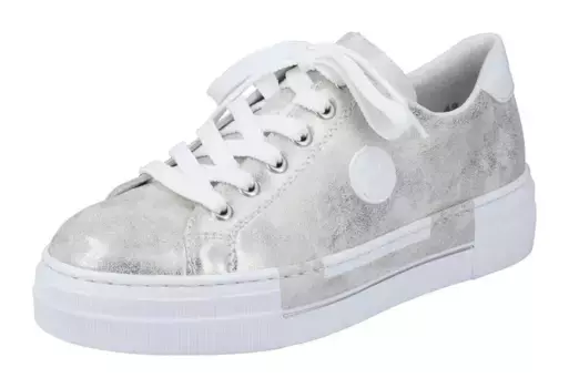 Кроссовки Rieker, на платформе, повседневная обувь, полуботинки, туфли на шнуровке, серый