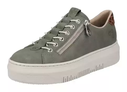 Кроссовки Rieker на платформе, зеленый