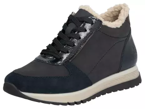 Кроссовки Rieker, повседневная обувь, полуботинки, туфли на шнуровке с мягкой вставкой, синий