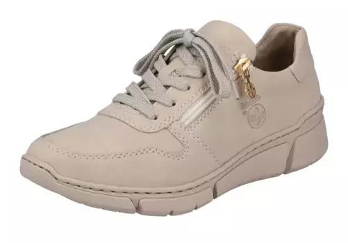 Кроссовки Rieker, шнуровка и молния, повседневная обувь, полуботинки, туфли на шнуровке, бежевый