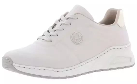 Кроссовки Rieker, со стелькой MemoSoft, повседневная обувь, полуботинки, туфли на шнуровке, кремовый