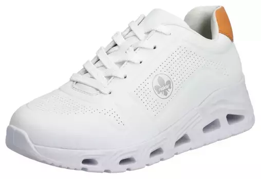 Кроссовки Rieker, веганское мастерство, повседневная обувь, полуботинки, туфли на шнуровке, оранжевый