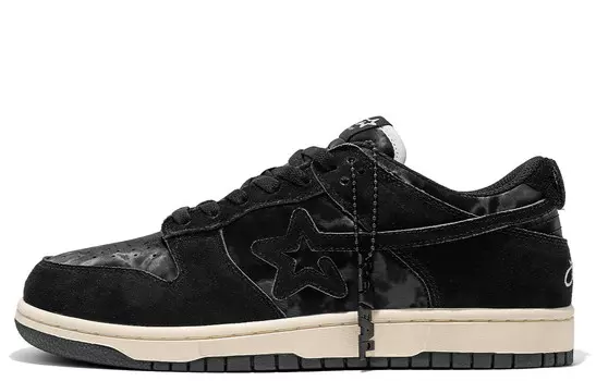 Кроссовки RIPSTAR SKBD Low Skateboarding Shoes Women's Low-top White, черный