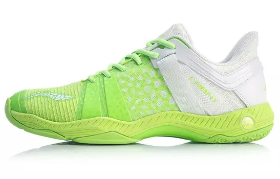 Кроссовки Roar Badminton для мужчин с низким верхом, флуоресцентные, детские, зеленые/стандартные, белые Lining