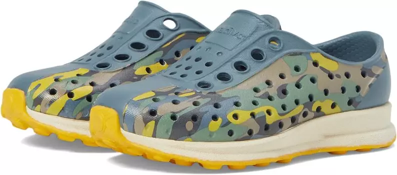 Кроссовки Robbie Sugarlite Print Native Shoes Kids, цвет Weather Grey/Bone White/Freesia Eucamo/Freesia Speckle Rubber