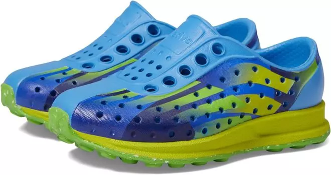 Кроссовки Robbie Sugarlite Print Native Shoes Kids, цвет Resting Blue/Pickle Green/UV Pickle Speed/Snap Speckle Rubber