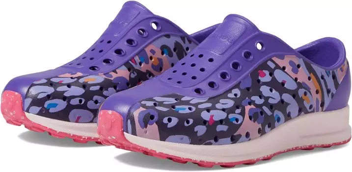 Кроссовки Robbie Sugarlite Print Native Shoes Kids, цвет Ultra Violet/Milk Pink/Healing Digital Cheetah/Dazzle Speckle Ru