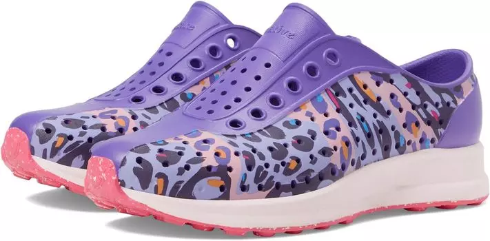 Кроссовки Robbie Sugarlite Print Native Shoes Kids, цвет Ultra Violet/Milk Pink/Healing Digital Cheetah/Dazzle Speckle Ru