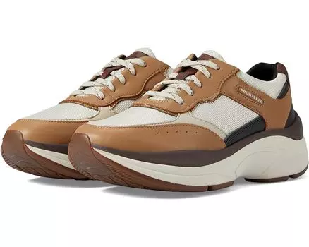 Кроссовки Rockport Prowalker Lace-Up, цвет Tan/Black Leather/Textile Eco