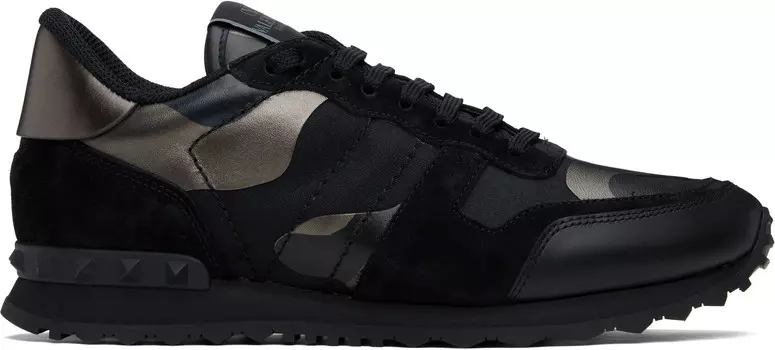 Кроссовки Rockrunner Camouflage Noir Metallic Valentino Garavani