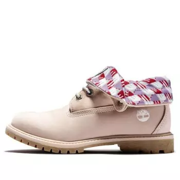 Кроссовки roll top boots basic 'pale pink with plaid print' Timberland, розовый