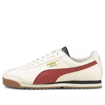 Кроссовки roma basic + 'ivory glow intense red' Puma, белый