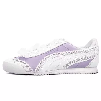Кроссовки Roma Lifestyle Shoes Unisex Low-Top Белый/Фиолетовый/Серый Puma