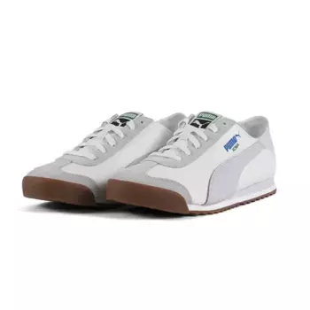 Кроссовки Roma Lifestyle Shoes Unisex Low-Top Белый/Серый Puma