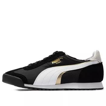Кроссовки roma og nylon 'double fs - black gold' Puma, черный