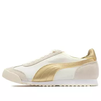 Кроссовки roma og nylon 'metallic - whisper white team gold' Puma, белый