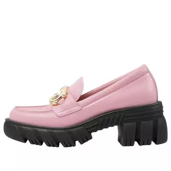 Кроссовки romance interlocking g leather loafers 'pink' Gucci, розовый