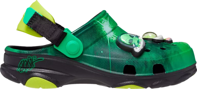 Кроссовки Ron English x All-Terrain Clog Kids Area 54 - Green Galaxy, зеленый