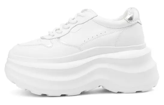 Кроссовки rosa bianca Chunky Sneakers Women's Low-top White/Silver, белый/серебряный