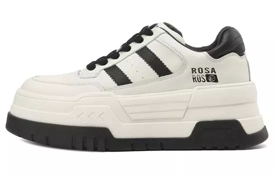 Кроссовки rosa bianca Skateboarding Shoes Women's Low-top, бежевый/черный