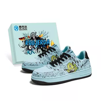 Кроссовки ROUJERDA Rogerda Skateboarding Shoes Men Low-top, белый/черный