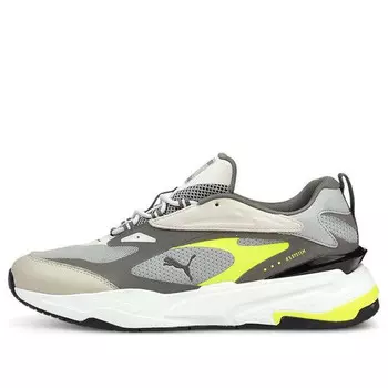 Кроссовки rs-fast neon running shoes white/brown/yellow Puma, белый
