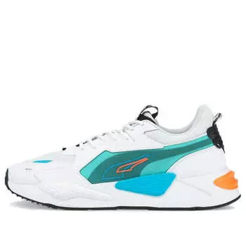 Кроссовки rs-x split athleisure casual sports shoe white blue green 'white blue' Puma, белый