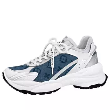 Кроссовки run 55 sneakers 'denim monogram silver' Louis Vuitton, синий
