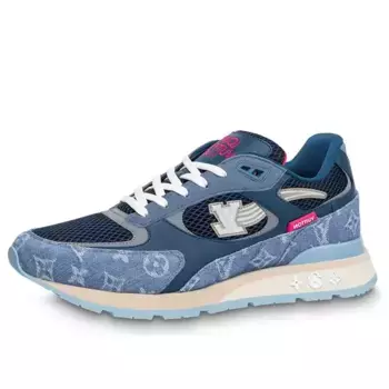 Кроссовки run away sneakers 'blue monogram with pink' Louis Vuitton, синий