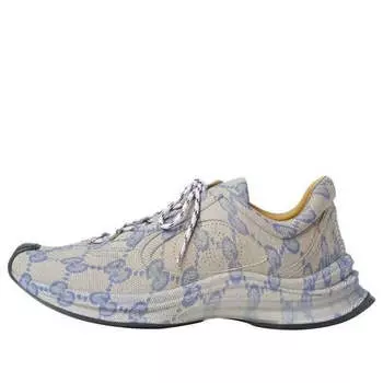 Кроссовки run sneaker 'beige blue monogram' Gucci, бежевый