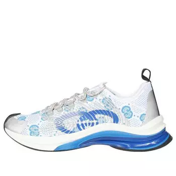 Кроссовки run sneaker 'white blue' Gucci, белый