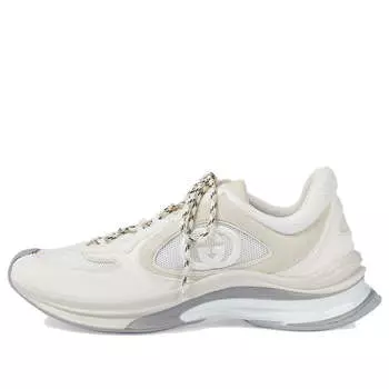 Кроссовки run sneaker 'white suede' Gucci, белый