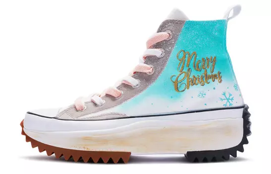 Кроссовки Run Star Hike Canvas унисекс с высоким берцем, белые/синие/серые Converse