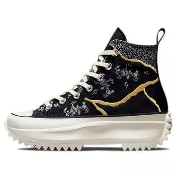 Кроссовки run star hike high 'metallic floral' Converse, черный