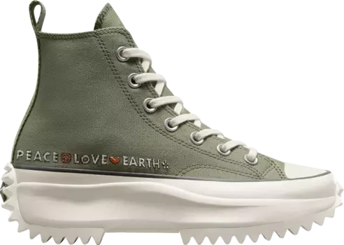 Кроссовки Run Star Hike Platform High 'Peace, Love, Earth', зеленый