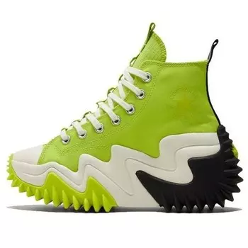 Кроссовки run star motion high 'lime twist' Converse, зеленый