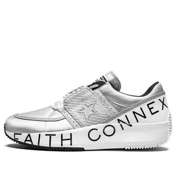 Кроссовки run star x faith connexion low top metal silver Converse, золотой