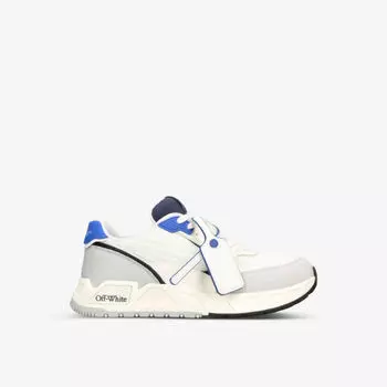Кроссовки Runner A с низким берцем из кожи и сетки Off-White, белый
