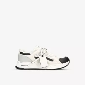 Кроссовки runner b с низким берцем из кожи и сетки Off-White, черный