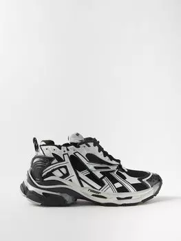 Кроссовки runner из сетки и искусственной кожи Balenciaga, черный