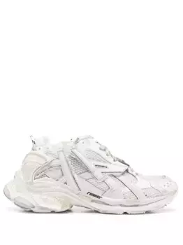 Кроссовки Runner с вышитым логотипом BALENCIAGA, белый